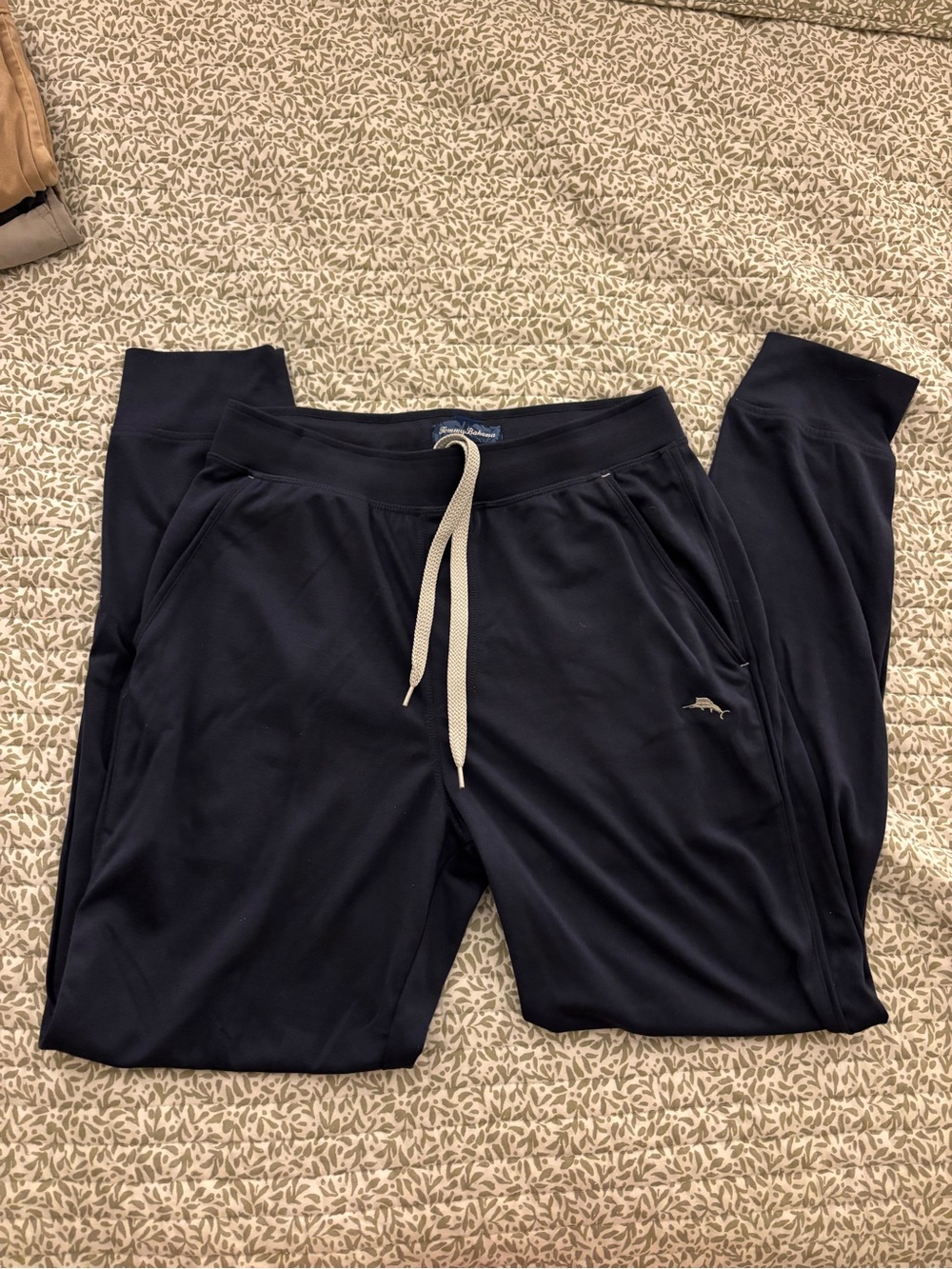 Tommy Bahama Navy Blue Drawstring Jogger Sweatpants